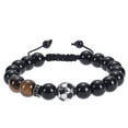thumbnail image 4 of Basketball Baseball Bracelet Natural Beaded Rugby Bracelet Sports Bracelet With Card, 4 of 6