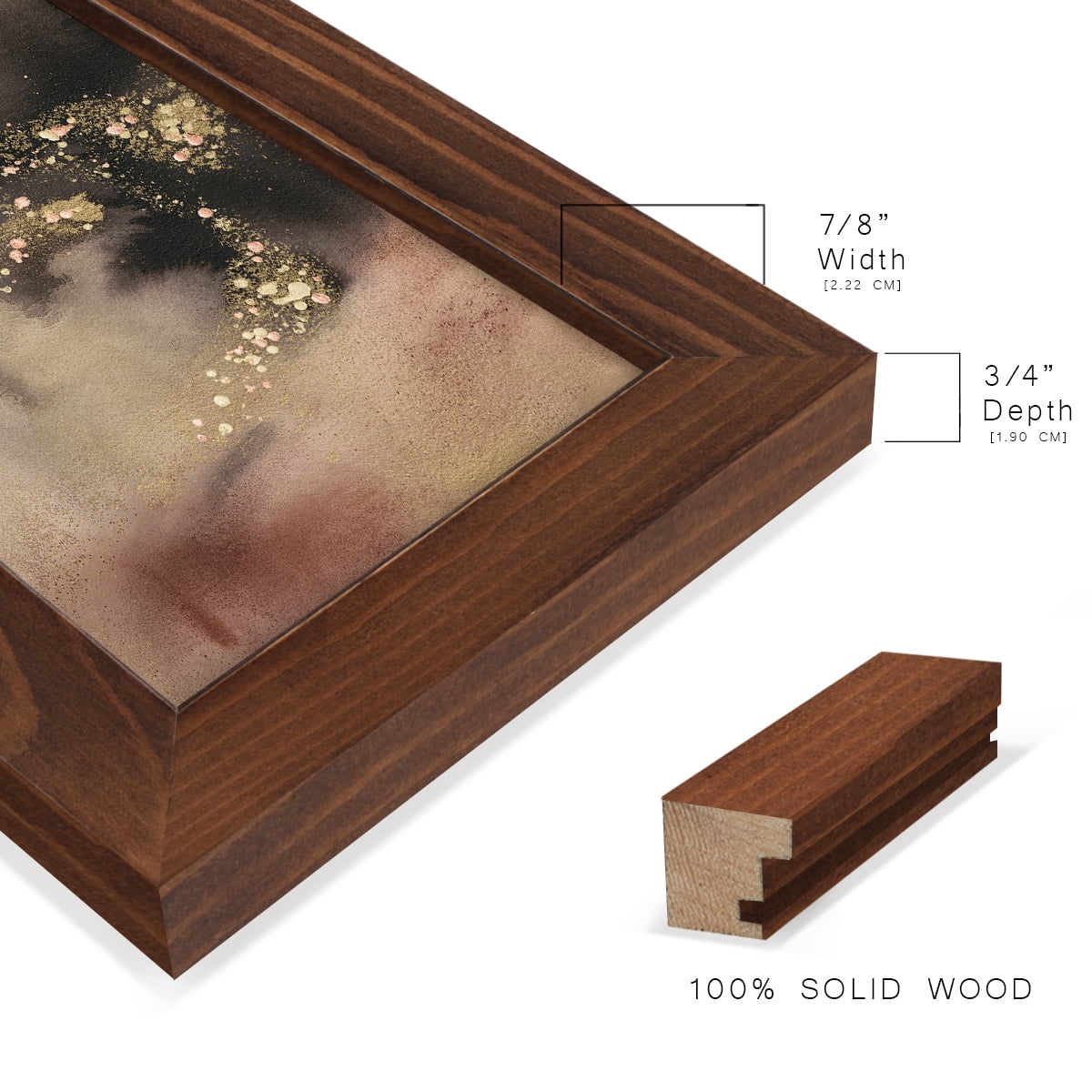 UA UK Mountain Seasons II - Framed Print w/glass - Chestnut