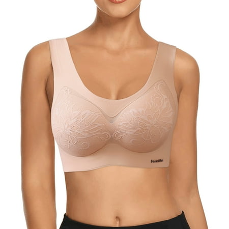 

gvdentm Bra Women s Back Smoothing Underwire Bra Beige L