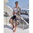 thumbnail image 3 of COOFANDY Men's Lightweight Kimono Robe Jacket Printed Japanese Style Bathrobes Casual Open Front Long Cardigan Coat Outwear, 3 of 6
