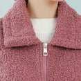 thumbnail image 4 of Fanxing Womens Polar Fleece Vests Winter Warm Fuzzy Sleeveless Zip Up Jackets Lapel Warm Sherpa Outwear with Pocket Pink XL, 4 of 6