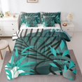 thumbnail image 1 of YST Aesthetic Minimalist Bedding Set, 7-Piece, Abstract Artwork, Queen, Blackish Green, Grey, Geometry, 1 of 4
