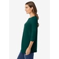 thumbnail image 3 of Woman Within Plus Size Perfect Three-Quarter Sleeve Boatneck Tee, 3 of 6