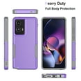 thumbnail image 2 of Njjex Rugged 2-Layer Shockproof Cell Phone Case for Motorola Moto G Stylus 2024 5G, Purple, 2 of 6