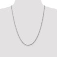 thumbnail image 3 of Auriga Fine Jewelry 14K White Gold 3mm Figaro Chain Necklace 16inch for Women, 3 of 5