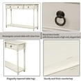 thumbnail image 5 of Aukfa Console Table with 3 Drawers for Entryway Hallway Living Room - White, 5 of 8