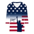 thumbnail image 3 of MAIHAN Usa 250th Anniversary T-Shirt Women American Flag Print 250 Years Independence Tee Short Sleeve Spring Summer Tops Plus Size T Shirts for Women, 3 of 3