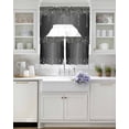thumbnail image 3 of Black Grey Swag Kitchen Curtains Sets for Windows 24 Inch Length, Modern Abstract Diamond Luxury Gradient Short Window Curtain Panels Swags Valances and Tiers 3 Piece Set for Cafe/Dining Room, 3 of 5