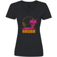 thumbnail image 3 of Inktastic Aruba Apparel for Cruise Women's V-Neck T-Shirt, 3 of 5