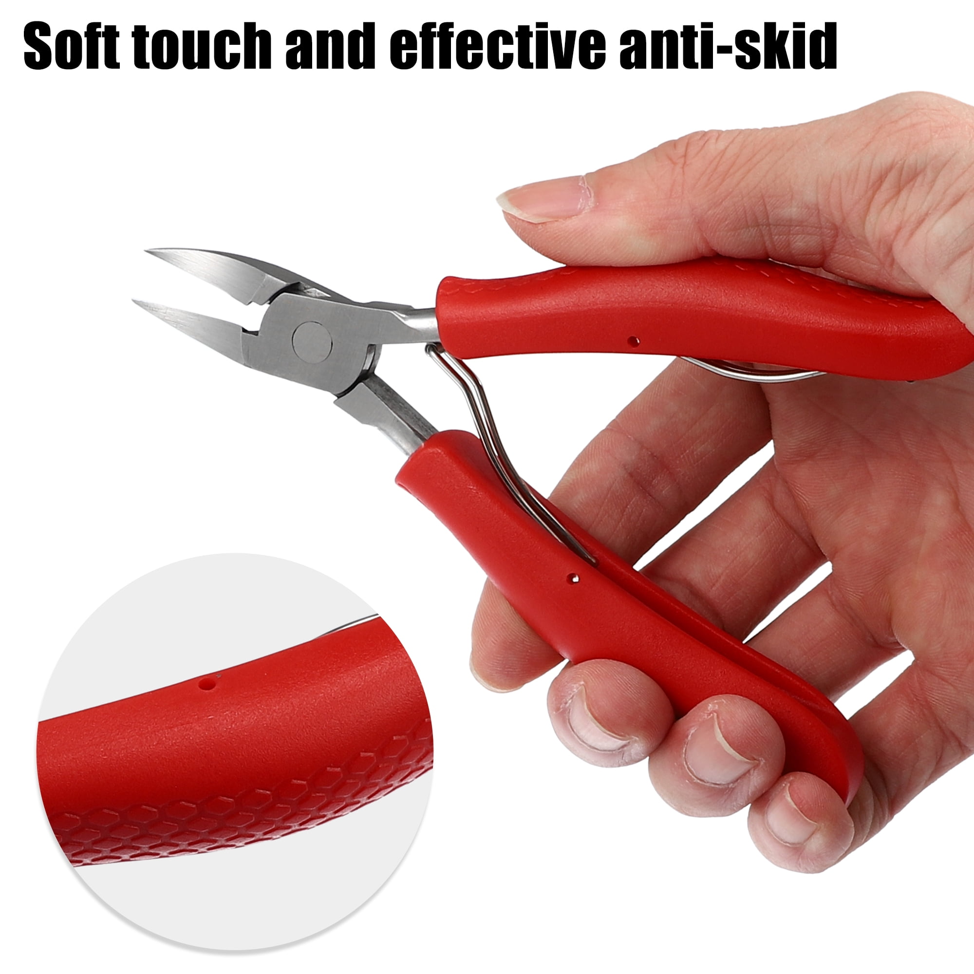 Unique Bargains Pack of 9 Stainless Steel Toenail Clippers Kit Nail Clippers Red