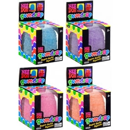 NeeDoh Gumdrop Pink Squishy Stress Ball, Firm Doh-Filled