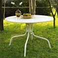 thumbnail image 2 of Bowery Hill Round Metal Dining Table in White, 2 of 4