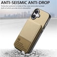 thumbnail image 6 of For iPhone 16 Wallet Phone Case,Twill Pattern Design,With Card Slots,Flip Premium PU Leather Magnetic Closure Kickstand Heavy Duty Protective Shockproof Rugged Phone Case,Khaki, 6 of 9