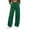 Army Green, variant on Women Button Zipper Fly Wide Leg Pants Solid Casual Trousers With Pockets