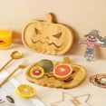 thumbnail image 4 of Halloween Pumpkin Ghost Wooden Dinner Plate Cute Reusable Dinner Plate For Halloween Party, 4 of 5