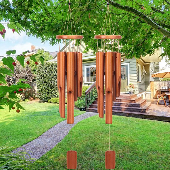 WJ1232 Parts of the Bamboo wind chimes for Outdoor, the Wood wind chimes 76 cm) Wood wind chimes Classic, Zen, Rustic wind chimes