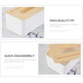 thumbnail image 4 of Paper Towel Dispenser Wood Tissue Box Cover Holder Countertops Bathroom Toilet Tissue Box Home Kitchen Paper Extraction Dispenser, 4 of 7