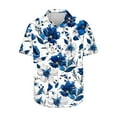 thumbnail image 4 of JXMVOJ Men's Hawaii Print Button-Up Casual Shirt, Lightweight Polyester Summer Tops for Outdoor, Party, Wedding, Daily Casual Wear, 4 of 5