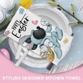 thumbnail image 6 of Happy Easter Bunny Kisses Kitchen Dish Towels Set of 2, Cartoon Mouse Drying Hand Towels Rabbit Ears Eggs Baking Cooking Cloth, Basket Butterfly Flowers Home Kitchen Decoration 18 x 26 Inch, 6 of 6