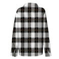 thumbnail image 5 of LIZUOJUNF Plaid Shirts for Women Button Down Shirts Long Sleeve Business Casual Tops Fall Winter Jackets Tops Trendy, 5 of 5