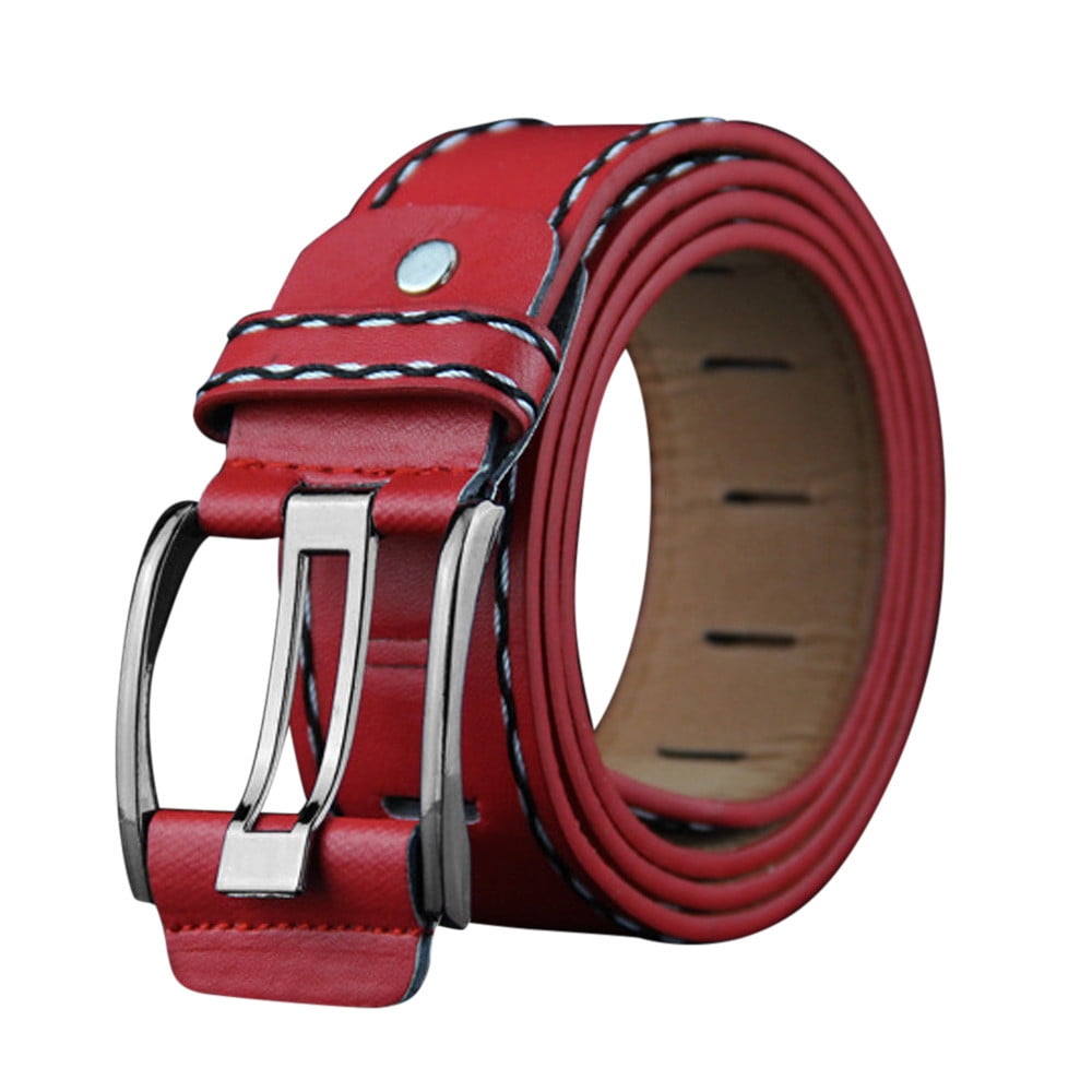 Mens Simple And Smooth Buckle Belts Business Leisure Hundred-lap Belt 