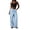 Light Blue_#11, variant on Sewkxo Womens Linen Palazzo Pants Drawstring Elastic Waist Casual Wide Leg Trousers with Pockets,Saffron S