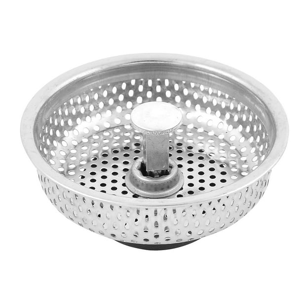 Kitchen Sink Drain Strainer Screen Stopper Metal Basket 3.3 Inch Dia