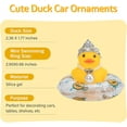 thumbnail image 5 of wonuu Car Duck Rubber Duck Car Ornaments Duck Car Dashboard Decorations with Mini Crown and Necklace, C-Male Crown, 5 of 10