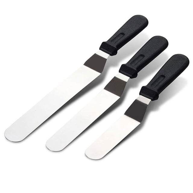 Juego de bandejas esquineras, paleta untable/relleno de pastel, para untar, decorar pasteles, hornear