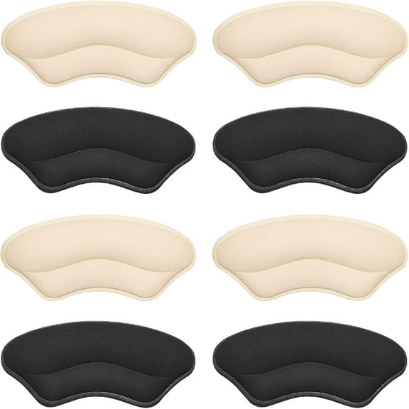 TELOLY Heel Pads for Shoes That are Too Big, Heel Cushion Inserts for Women for Loose Shoes, Heel Grips for Women's Shoes Heel Protectors, Shoe Filler to Make Shoes Fit Tighter. (Multicolor, 4 Pairs)