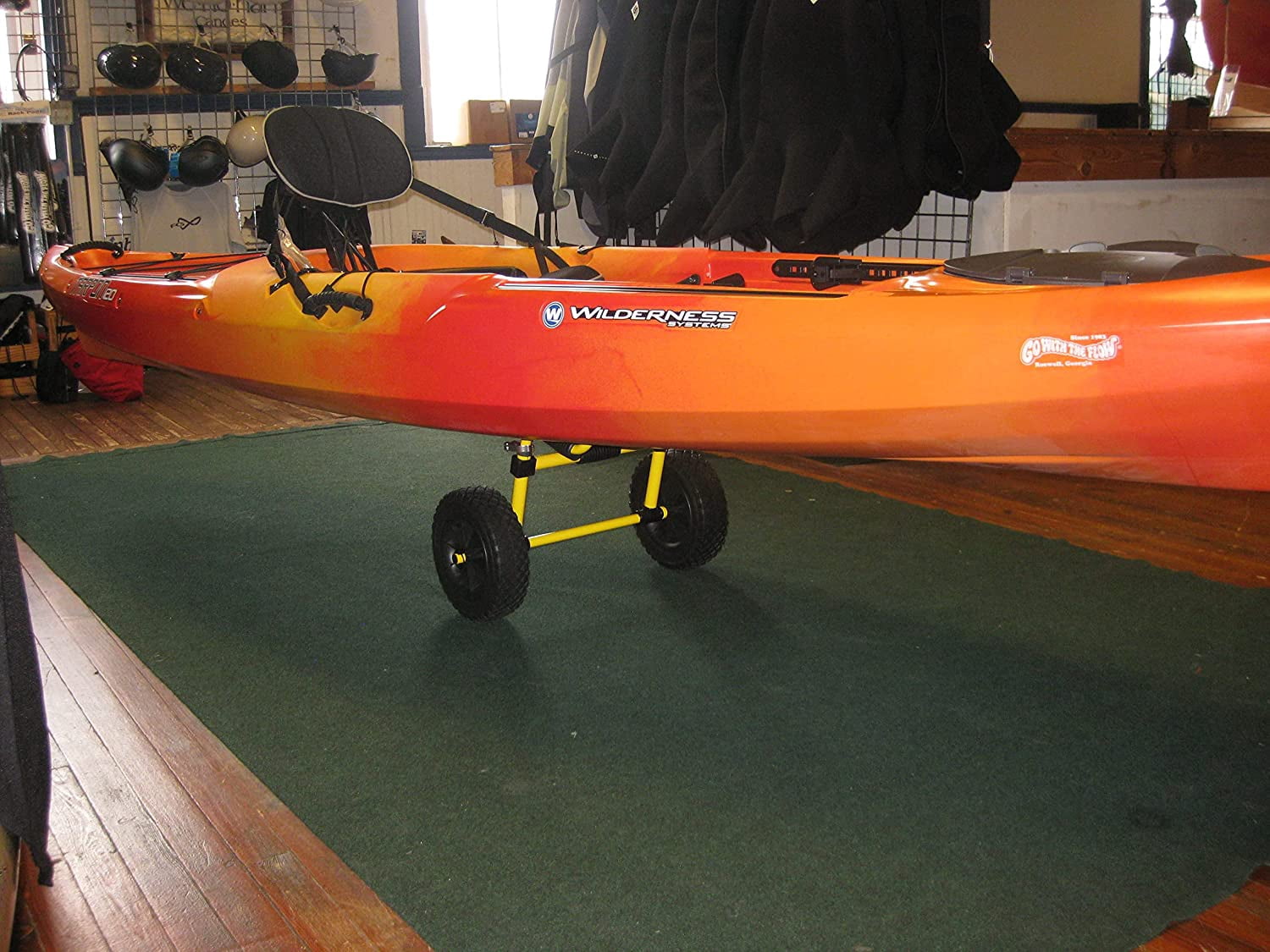 Suspenz Kayak Cart Trolley, Sit on Top SOT Adjustable Transport Carrier, Airless Wheels, 150lb Capacity