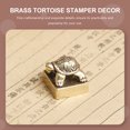 thumbnail image 2 of Creative Brass Tortoise Stamper Creative Desktop Decor Brass Craft Ornament, 2 of 8