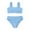Blue, variant on Little Girls Two-Piece Swimsuit Bikini Set Swimwear Solid Color Two Piece Set Black,6-7T Bathing Suits For Teens