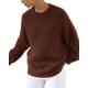 thumbnail image 4 of Suéter PRETTYGARDEN Marrón Oscuro Tejido Grueso Oversized Talla L, 4 of 5