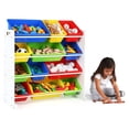 thumbnail image 4 of Tot Tutors Kids' Toy Storage Organizer with 12 Plastic Bins, White/Primary (Summit Collection), 4 of 8