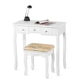 thumbnail image 2 of Patiojoy Vanity Table Set w/ 360�� Rotating Oval Mirror & Drawers White, 2 of 9