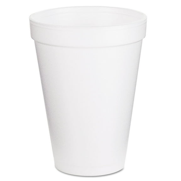 12J12 Foam Cups, 12 oz., White (Pack of 1000)