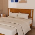 thumbnail image 5 of Ktaxon Queen Wooden Bed Frame, Platform Bed with Headboard & Slats Support, Brown, 5 of 8