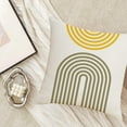 thumbnail image 5 of Boho Throw Pillow Covers 18x18 Set of 4 Mid Century Modern Geometric Cotton Linen Sun and Moon Throw Pillow Case Decorative Sunrise Cushion Cover for Couch Beadroom Sofa, 5 of 6