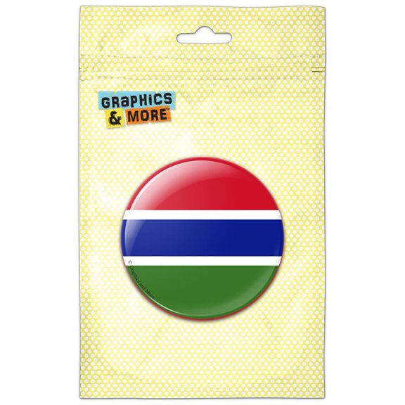 The Gambia National Country Flag Pinback Button Pin Badge