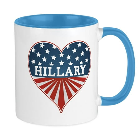 

CafePress - Heart Hillary Mug - Ceramic Coffee Tea Novelty Mug Cup 11 oz