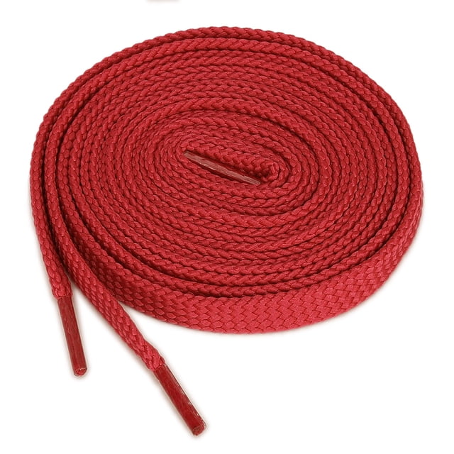 INSPIRE CHIC Unisex 2 Pairs Double Layers Hollow Shoestrings Flat Shoelaces Red 140cm / 55.11"