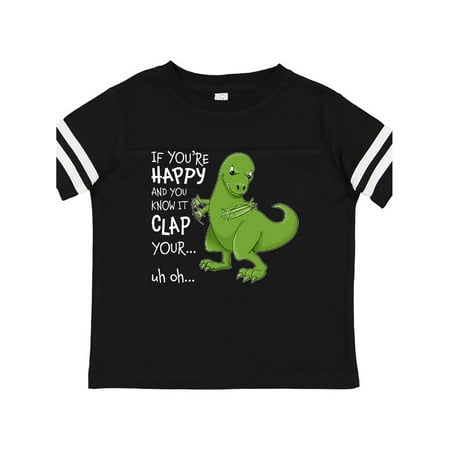 

Inktastic T-Rex Can t Clap Gift Toddler Boy or Toddler Girl T-Shirt