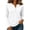 White #159, variant on Women's Long Sleeve Waffle Knit Tops 2026 Fall Henley V Neck Shirts, M