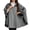 Gray, variant on Women's Solid Faux Fur Cuff Cape Wrap Mid-Length Winter Shawl Outerwear with Snap Collar Closure for Casual Holiday Daily Wear
