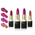thumbnail image 3 of Khasana Lipstick Set. Long Lasting Lip color, 4 Piece Gift Set. Moisturizing Formula, Infused with Vitamin E and Vitamin C. Multi Finish Lip Makeup, Cream Gloss & Matte. Pack of 4., 3 of 5