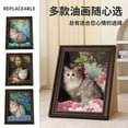 thumbnail image 4 of 4D Surround Cat Bed with Decorative Painting, Cozy Cat House for Living Room, 4 of 18