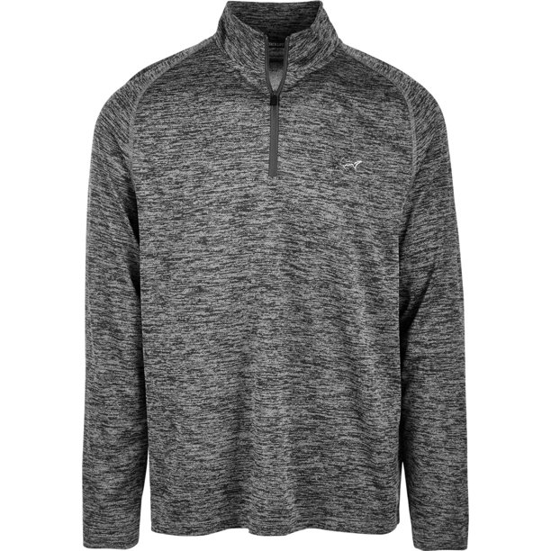 Greg Norman Camiseta básica texturizada para hombre, gris, mediana
