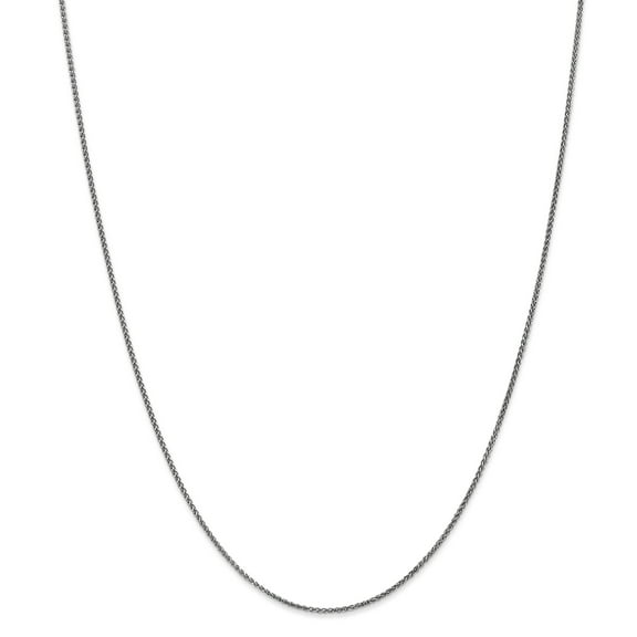 14k White Gold 1.2mm Solid Diamond-Cut Spiga Chain
