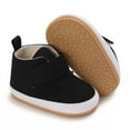thumbnail image 4 of Tao Tao Baby Boy Girl Sneakers High-Top Ankle Shoes Non Slip Soft Sole Infant Toddler Prewalker First Walker Crib Shoes Casual Soft Sole Shoes Black 0-3 Months, 4 of 6